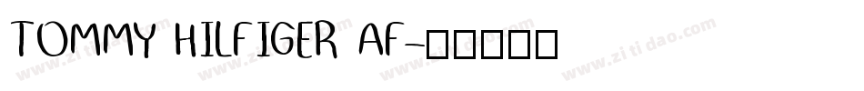 TOMMY HILFIGER AF字体转换